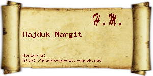 Hajduk Margit névjegykártya